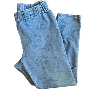 Soft Surroundings Floral Denim Pants. Size 1X.